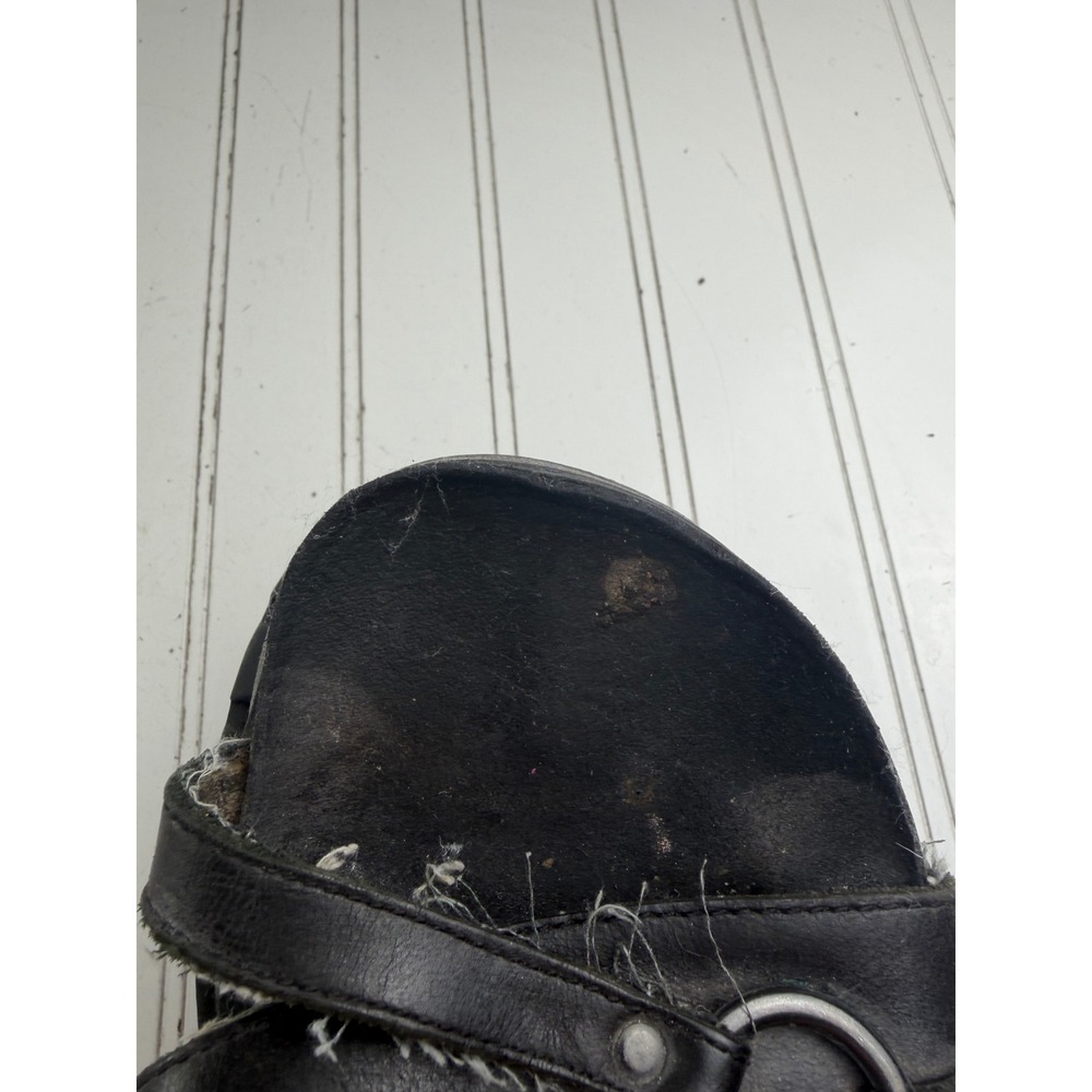 Skechers Vintage Y2K Black Leather Platform Slide Sandals Women's Size 7 - Picture 11 of 11